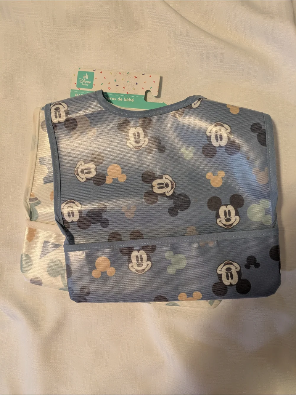 Disney Baby Waterproof Mickey Bib - Blue